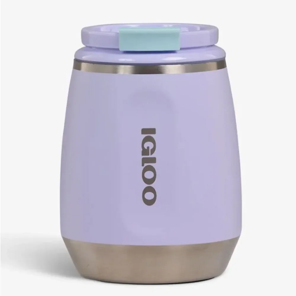 Igloo Light Purple Retro Style Wine Tumbler 10 oz